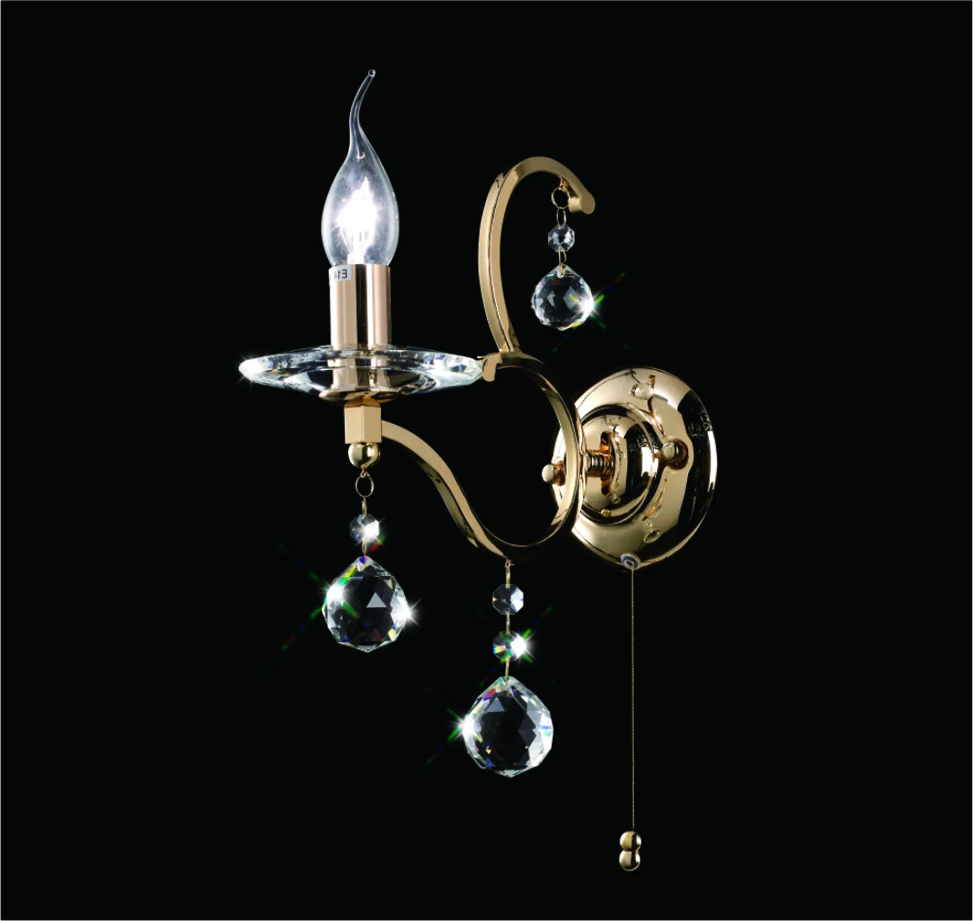Zinta French Gold Crystal Wall Lights Diyas Armed Wall Lights